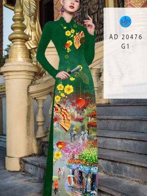 Vải Áo Dài Phong Cảnh Tết AD 20476 33